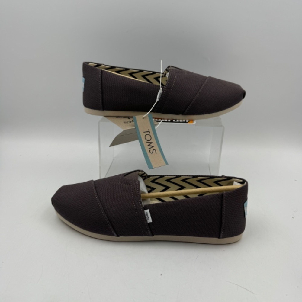 NEW TOMS Alpargata US Size Women's 7.5 Ash Recycled Cotton Canvas - Picture 3 of 8